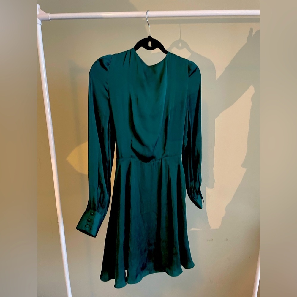 Banana Republic Green Wrap Dress Size 6 - Picture 2 of 5